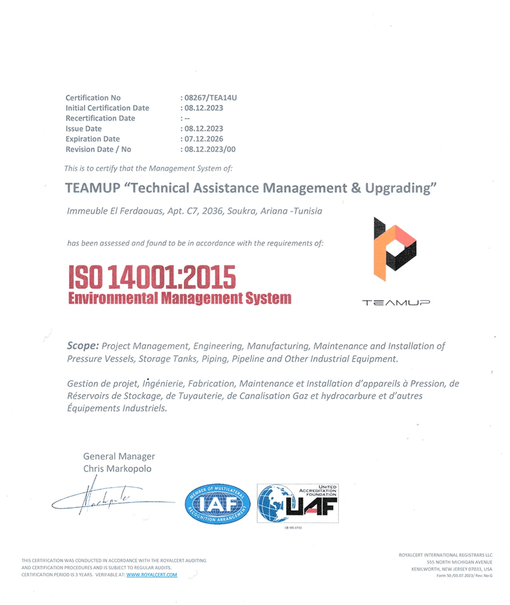 ISO14001 Certification