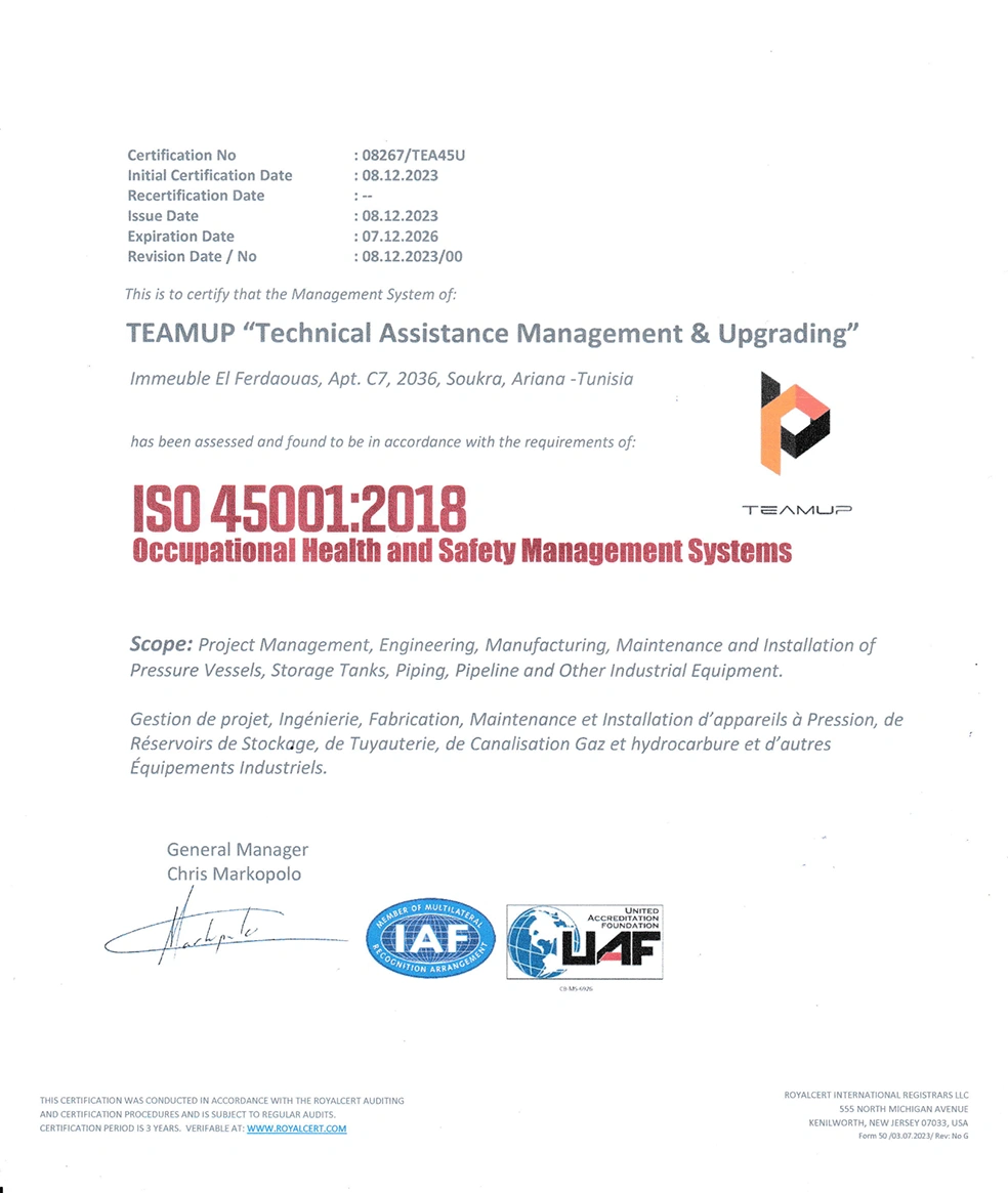 ISO45001 Certification